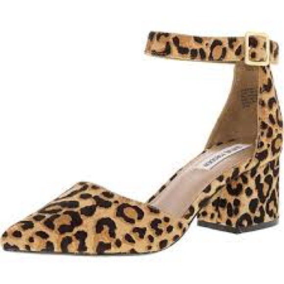 Steve Madden Dainna Cow Hair Ankle Strap Heels - Picture 2 of 7